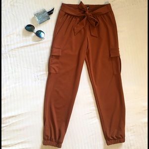 Paperbag Waist Tie Front Pants